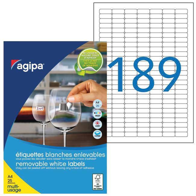 Etikety univerzálne odnímateľné 25