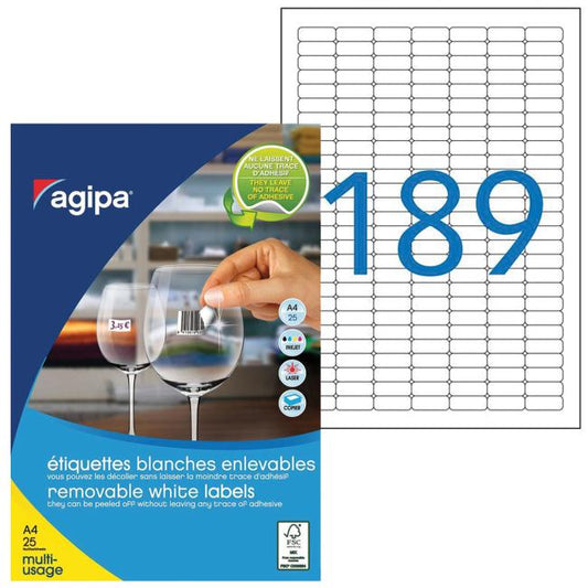 Etikety univerzálne odnímateľné 25