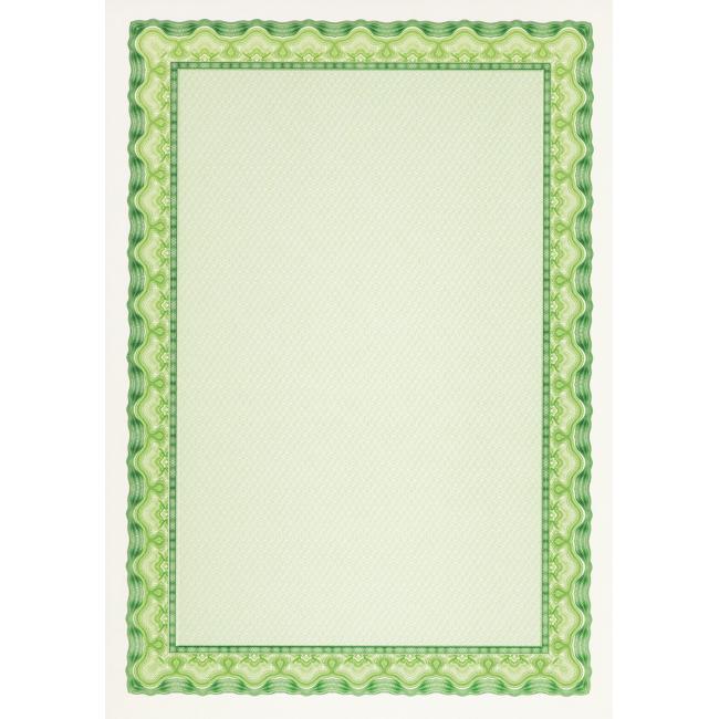 Certifikačný papier APLI A4 zelený 115g 25 hárkov