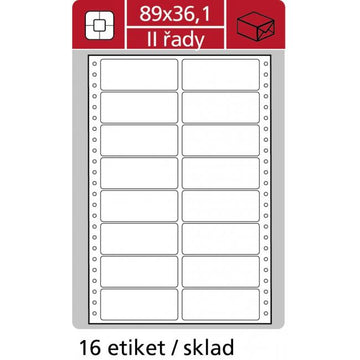Etikety tabelačné 89x36,1mm APLI 2 radové