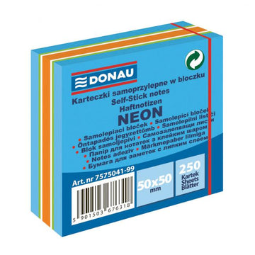 Bloček Donau neónový 50x50mm 250l modrý