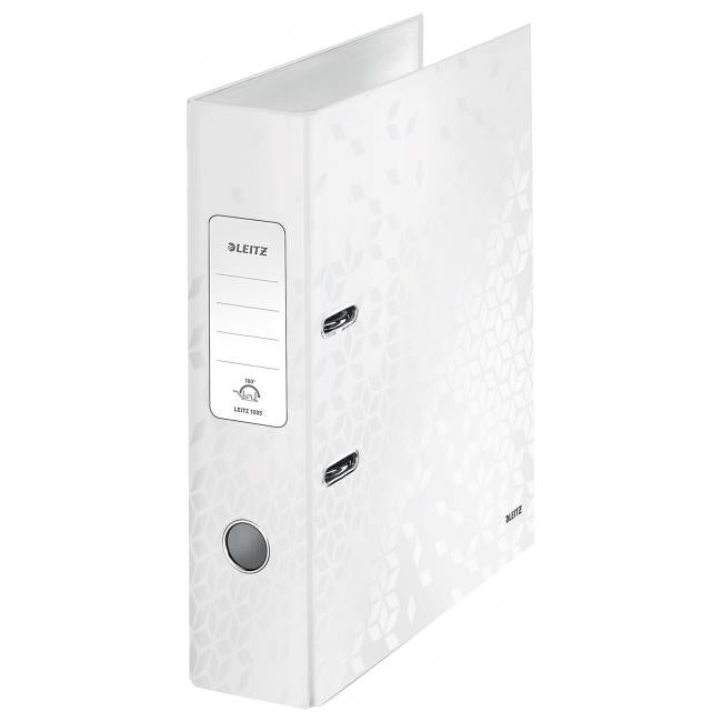 Zakladač pákový Leitz 180° WOW 8cm perleťovo biely