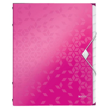 Triediaca kniha 12 Leitz WOW metalická ružová
