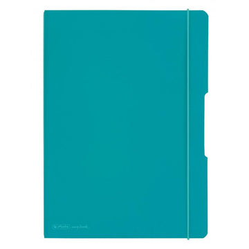 Zošit Herlitz my.book Flex A4 2x40 listov linajkový štvorčekový PP tyrkysový