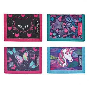 Peňaženka Herlitz 11,5x8x2cm mix Jednorožec Hviezdy Motýle Mačka
