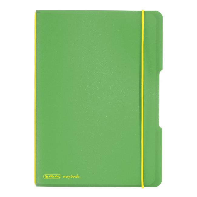 Zošit Herlitz my.book Flex A4 2x40 listov linajkový štvorčekový PP zelený