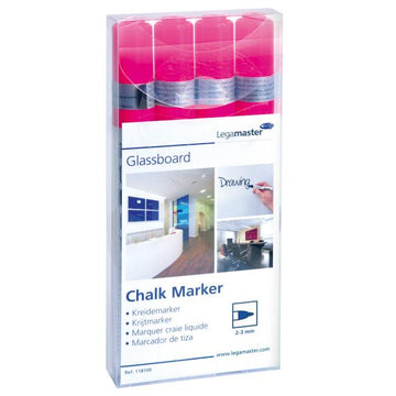 Popisovač na tabule Legamaster GLASSBOARD ružový 4ks