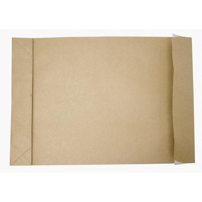 Taška B4 s X dnom a odtrhávacou páskou 250 x 354 mm hnedá 130g