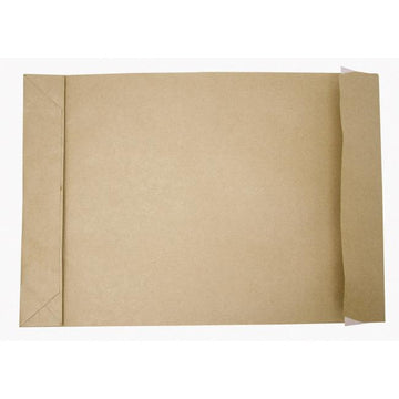 Taška B4 s X dnom a odtrhávacou páskou 250 x 354 mm hnedá 130g
