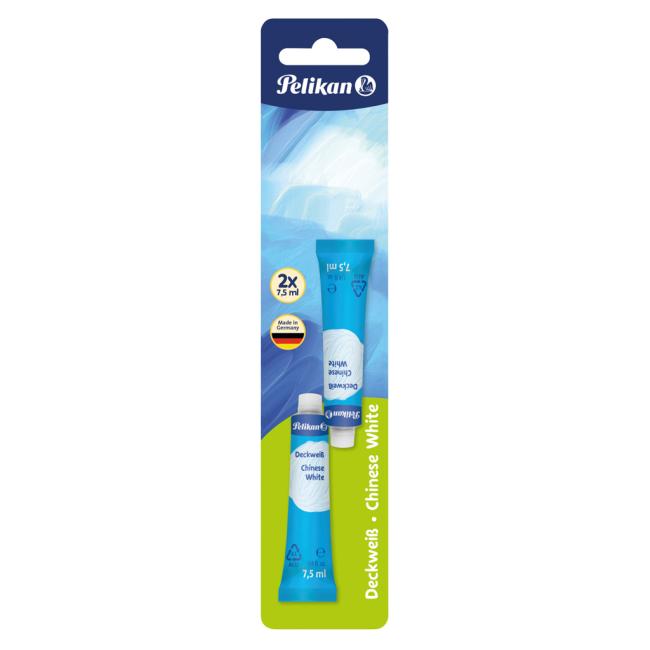 Temperová farba beloba Pelikan 7,5ml 2 ks v blistri